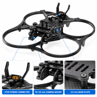Kit de cadre FPV Cinewhoop en plastique de 3 pouces GEP-CL30 V2, châssis en fibre de carbone de 124 mm, protection d'hélices intégrée, compatible O3, certifié CE
