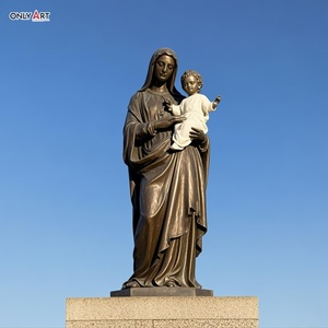 Estatua DE LA Sagrada Familia católica de Praga personalizada, estatua religiosa grande de latón metálico, estatua de bronce de José y María con el bebé Jesús - Product Image 5