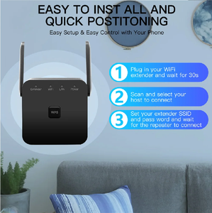 300Mbps无线WiFi中继器2.4Ghz远程WiFi扩展器802.11N WiFi升压放大器接入点WPS - Product Image 4