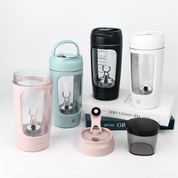 Shaker à protéines électrique portable en plastique pour la gym et le sport, entièrement automatique, avec charge de type C