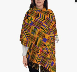 Bandera del Líbano Bufanda de invierno para mujer Manta suave y cálida Bufandas Fringe Pashmina Bufanda - Product Image 5