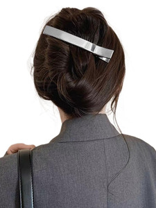 Fermagli per capelli eleganti da donna coreani, fermagli a becco d'anatra in lega per ragazze, accessori moda per coda di cavallo con rivetti da 13 cm - Product Image 4