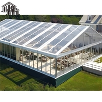 Tente d'exposition pop-up en tissu PVC ignifuge de 5 m avec impression de logo personnalisée, en alliage d'aluminium, imperméable, facile à assembler, toutes saisons