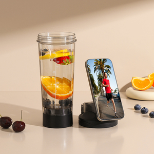New Arrival Never Fall <strong>Drinking</strong> Bottle Plastic Tritan Sports Water Bottle with Phone Holder for Gym - Product Image 3