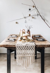 Style Boho tissé à la main coton macramé <span class=keywords><strong>dentelle</strong></span> <span class=keywords><strong>chemin</strong></span> <span class=keywords><strong>de</strong></span> <span class=keywords><strong>Table</strong></span> luxe Simple nordique <span class=keywords><strong>chemin</strong></span> <span class=keywords><strong>de</strong></span> <span class=keywords><strong>Table</strong></span> Boho - Product Image 5