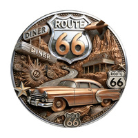 Pièce de collection commémorative en métal Stock Route 66 100ème anniversaire, Motocycliste squelette, Souvenir