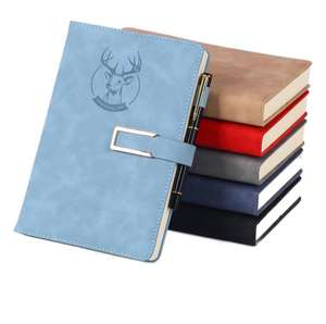 Carnet de notes et agenda en cuir PU personnalisé avec boucle, format A5/A6, pour fournitures de bureau économiques - Product Image 2