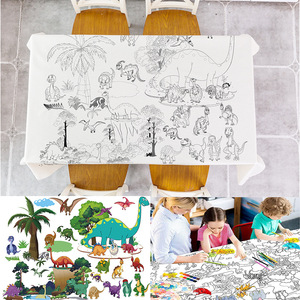 Printed Aniimals for Kids Drawing Graffiti Art Tablecloth <strong>Large</strong> Coloring Tablecloth Drawing <strong>Table</strong> <strong>Cloth</strong> - Product Image 1