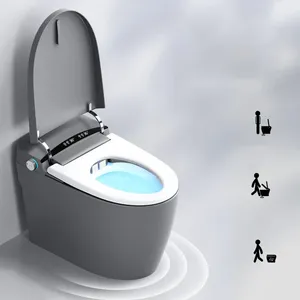 Сантехника, умный биде, унитаз, умный резервуар для воды, напольное крепление, Умный Унитаз, серый Умный Унитаз - Product Image 4