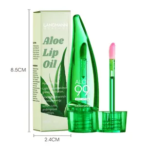langmannni Aloe lip gloss Temperature-sensitive discoloration Lip Lacquer zi Runbao shi Lipstick Lip gloss
