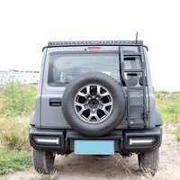 JOP4X4 Nouvelle échelle arrière en alliage d'aluminium de haute qualité pour Suzuki Jimny Sierra 4ème génération JB64 JB74 JC74 (2010-2021) 3/5 portes Noir