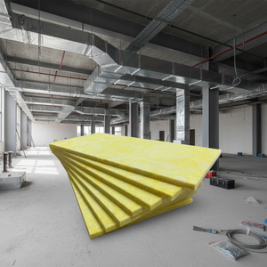 Panneau <span class=keywords><strong>de</strong></span> <span class=keywords><strong>laine</strong></span> <span class=keywords><strong>de</strong></span> <span class=keywords><strong>verre</strong></span> jaune certifié CE, adapté aux conduits <span class=keywords><strong>de</strong></span> climatisation, aux constructions industrielles et aux normes européennes - Product Image 1