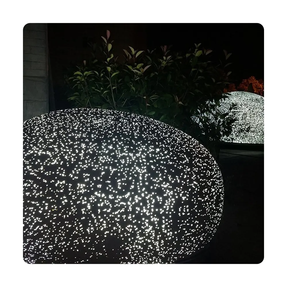 Panneau de béton moderne à fibre optique personnalisé Panneau de ciment décoratif transparent à LED Sculpture de parcs Oeuvre d'art Taille d'étang de fleurs