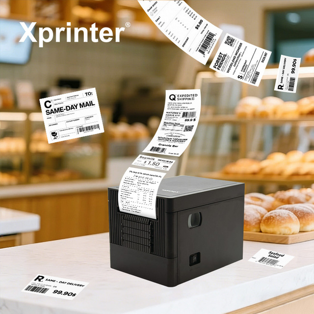 Xprinter XP-Q303F Linerless Labels Thermal Printer Impresora Termica Etiquetas Thermal Barcode Label Printer