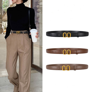Ceinture Femme en Cuir Véritable de Vachette Haute Qualité, Style Tendance, pour Jean, Robe et Taille - Product Image 1