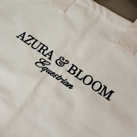 Sacs fourre-tout en toile de coton personnalisés, logo brodé en sérigraphie, poche et fermeture éclair unies, motif géométrique