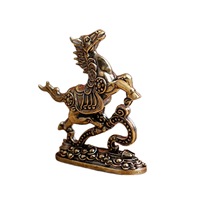 Ornement de cheval du zodiaque en laiton, petit ornement, décoration de bureau et de maison, cadeau fait à la main, 1 pièce