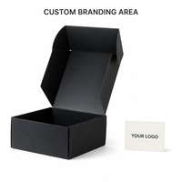 Boîte cadeau pliable haut de gamme noire MA carrée étanche avec couvercle à charnière, emballage de vente au détail spacieux pour cadeaux saisonniers, commandes personnalisées, marque