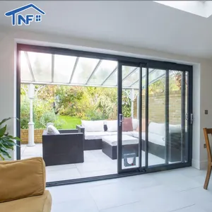 ประตูบานเลื่อนกระจกกรอบอลูมิเนียมอัลลอยด์ พร้อมมุ้งไฟเบอร์กลาส ดีไซน์ทันสมัยสำหรับใช้ในโรงแรม - Product Image 1