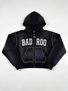 Wholesale sunfade hoodies Heavyweight Fleece 100% Cotton Distressed Acid Wash Sunfad Winter <b>Pullover</b> hoodie 450 gsm sun fade set - Product Image 3