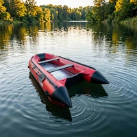 Bateau de sauvetage gonflable en PVC avec coque triangulaire et réservoir d'huile pour lacs, rivières et océans