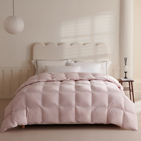 Ensemble de couette en duvet d'oie luxueux 5 étoiles couette de remplissage en duvet doux personnalisé couette en coton moelleux literie d'hôtel avec cravates