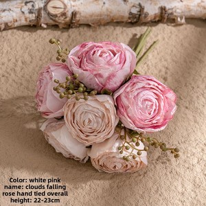 Pared de Flores Artificiales de Rosas Hechas a Mano, Nube de Papel con Rosas Caídas, Decoración para el Hogar, Flor Artificial Transfronteriza MW83120 - Product Image 6