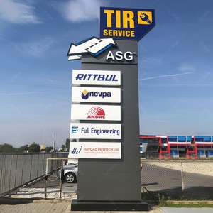 Letrero Tipo Pylon para Parque Comercial, Letrero Comercial Independiente, Letrero Publicitario Exterior Personalizado para Centro Comercial - Product Image 4