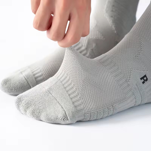 Custom Men's Elite Basketball Tennis Athletic Crew <b>Socks</b> – Polyamide Nylon Compression Terry Cushion Deodorant for Spring Bottom - Product Image 3