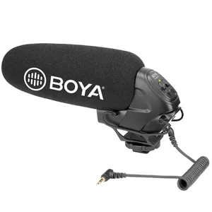 BOYA BY-BM3031 shot弹枪麦克风3.5毫米相机上麦克风麦克风，用于单反相机便携式摄像机录音机