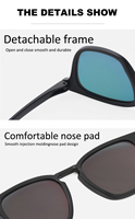 Las mejores gafas de sol de moda con espejo, logotipo personalizado, gafas de sol de conducción clásicas polarizadas para exteriores de gran tamaño