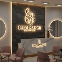 Letras 3D de Aluminio Retroiluminadas Personalizadas para Exteriores, Letrero Comercial con Módulos LED para Publicidad y Decoración, Montaje en Pared para Empresas