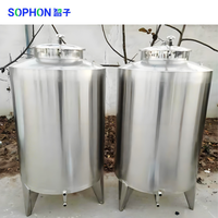 Réservoir de stockage sous pression en acier inoxydable personnalisé SOPHON 1000L, réservoir de transfert de boues industriel mobile, niveau de sécurité élevé