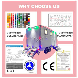 ห้องน้ำเคลื่อนที่แบบพกพาสำหรับตั้งแคมป์พร้อมฝักบัวอาบน้ำในตัวบนรถพ่วง - Product Image 5