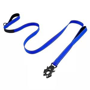 Высококачественная сверхпрочная цепь для собак, нейлоновый отражающий безопасный поводок для собак с мягкой ручкой и зажимом для лягушки - Product Image 1