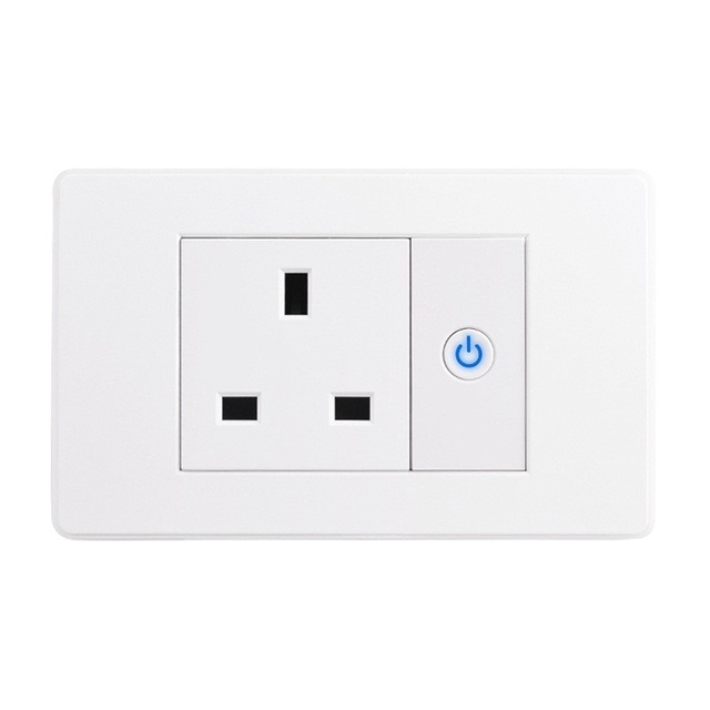 13A UK Wall Socket With 1gang Smart Light Switch 118 Neutral Wire WiFi Light Switch Works Alexa Google Assistant Voice Control