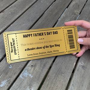 Thẻ lên máy bay bằng kim loại mạ vàng <span class=keywords><strong>c</strong></span>á nhân hóa bán buôn, phiếu quà tặng sinh nhật tùy chỉnh, vé máy bay giá rẻ - Product Image 4