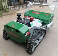 Livraison gratuite moteur diesel 13 HP industriel/bricolage tout-terrain multifonction en caoutchouc télécommande robot tondeuse à fléaux
