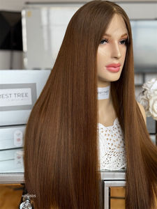 2025 cheveux russes 26 pouces personnalisé HD Lace Top perruque cheveux européens Super légère couche avec petit noeud pour les femmes - Product Image 4