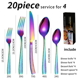 Лидер продаж, набор столовых приборов из нержавеющей стали с узором из змеиного молота, нож для стейка в западном стиле, вилка и ложка - Product Image 3