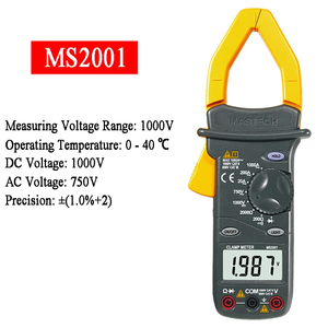 MASTECH-<span class=keywords><strong>pince</strong></span> numérique MS2001, 1000a, voltmètre AC/<span class=keywords><strong>DC</strong></span>, ammètre, ohymètre AC, avec rétro-éclairage LCD - Product Image 6