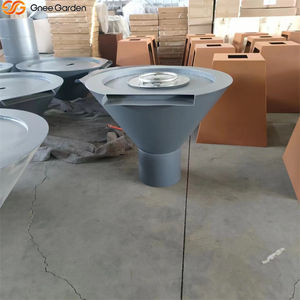 Brasero de Acero Corten Blanco con Cascada y Calentador de Piscina, con Control Remoto, Decoración Ecológica para Piscinas de Lujo - Product Image 4
