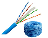 Kabel Jaringan UTP Cat 6 CCA Tembaga Murni 24awg Harga Pabrik, Gulungan Kabel LAN FTP Cat6 305M, Kabel Komunikasi