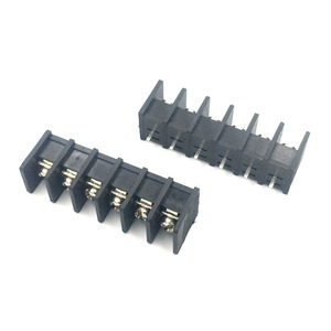 Deyconn tiêu chuẩn Mỹ Barrier Series 2 Pin ph10.0mm Đen Brass khối thiết bị đầu cuối hàng rào loại ear piercing Hàn 250VAC 8A - Product Image 5