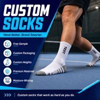 Chaussettes de sport respirantes à logo personnalisable, chaussettes de course à séchage rapide, confortables, absorbant les chocs, chaussettes de sport en coton mi-mollet pour hommes