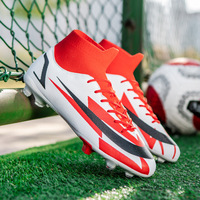 Crampons d'entraînement de football en plein air antidérapants verts courts et longs pointes Sport Football Combat Football bottes chaussures pour enfants adultes