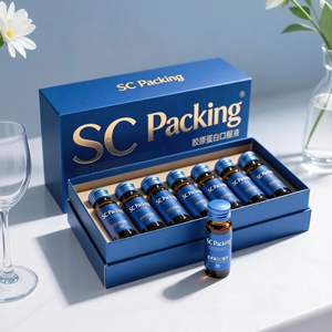 Vente directe d'usine, produits de santé personnalisables, boîte d'emballage rigide de qualité supérieure, emballage de collagène liquide oral - Product Image 2