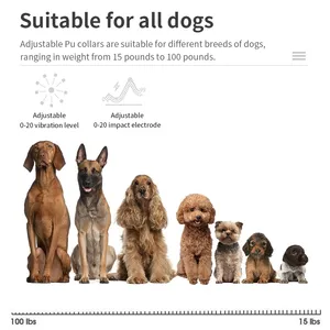 Intelligentes automatisches Anti-Barking-Hunde halsband HD-Digital anzeige IP67 Wasserdichtes Halsband für wiederauf ladbare <span class=keywords><strong>Bark</strong></span> Stopper für Hunde Stop Barking - Product Image 6