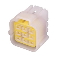 Conector Eléctrico Automotriz Profesional FW-C-9F-B LHE de 9 Pines, Carcasa de Terminal Hembra Blanca para Sistema de Alimentación de Automóviles