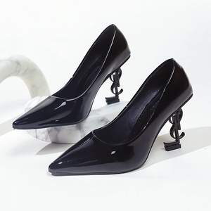 Tacones Altos Sexys de Alta Calidad para Mujer, Tacones Altos de Piel Auténtica con Punta Puntiaguda, Tallas Grandes, Sandalias de Tacón Alto para Mujer - Product Image 2